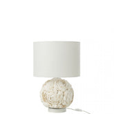 Lamp Schelp Wit Small - Tafellamp - J-Line - livinglovely.nl
