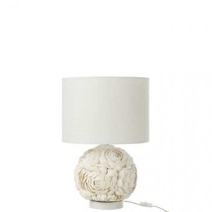 Lamp Schelp Wit Small - Tafellamp - J-Line - livinglovely.nl
