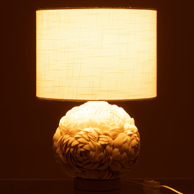 Lamp Schelp Wit Small - Tafellamp - J-Line - livinglovely.nl