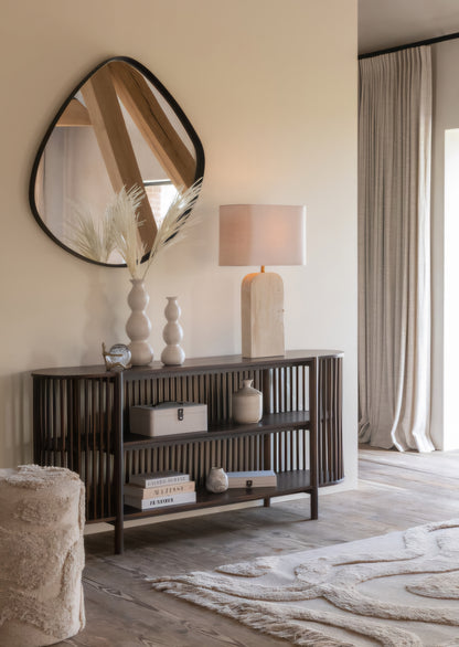 Lamp Travertijn Beige J-Line - Tafellamp - J-Line - livinglovely.nl