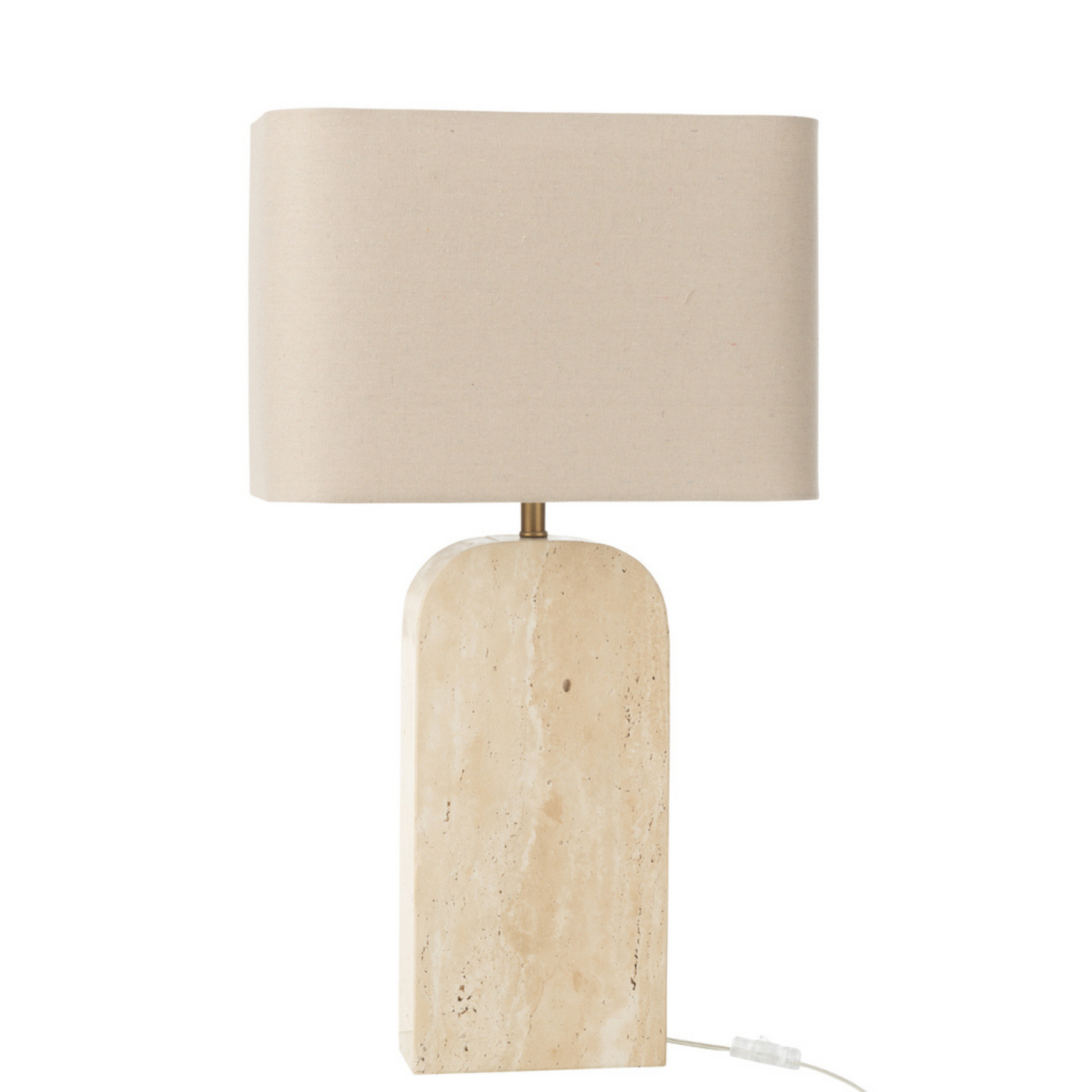 Lamp Travertijn Beige J-Line - Tafellamp - J-Line - livinglovely.nl