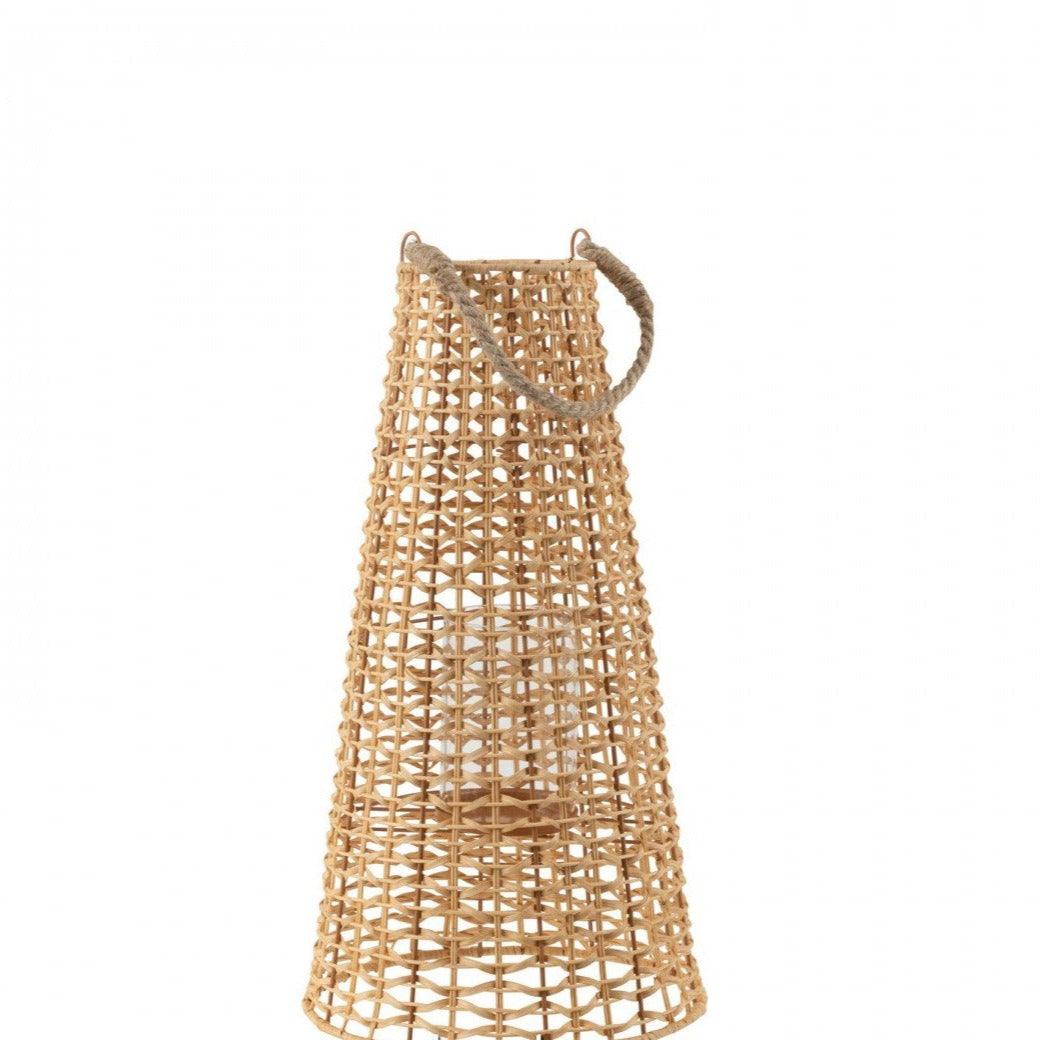 Lantaarn Anais Rotan Natural Large - Lantaarn - J-Line - livinglovely.nl