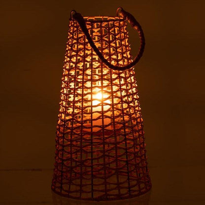 Lantaarn Anais Rotan Natural Small - Lantaarn - J-Line - livinglovely.nl