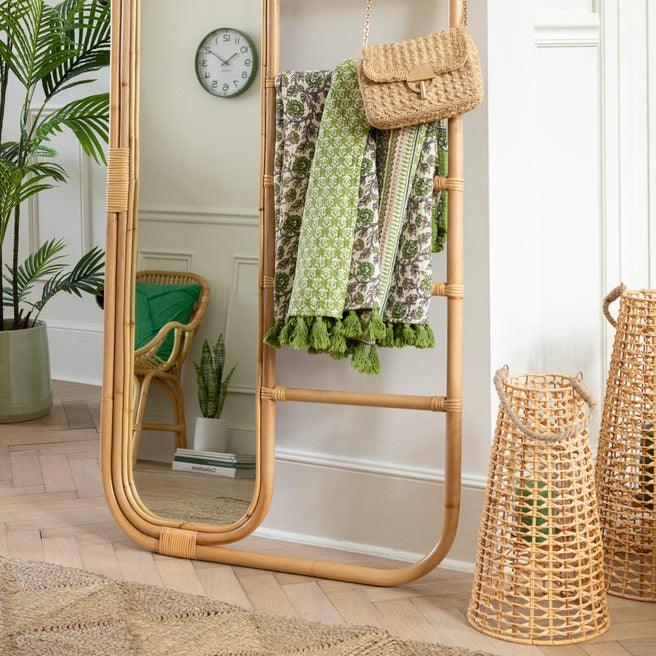 Lantaarn Anais Rotan Natural Small - Lantaarn - J-Line - livinglovely.nl