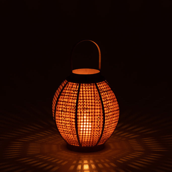 Lantaarn Bamboo Naturel - Lantaarn - J-Line - livinglovely.nl