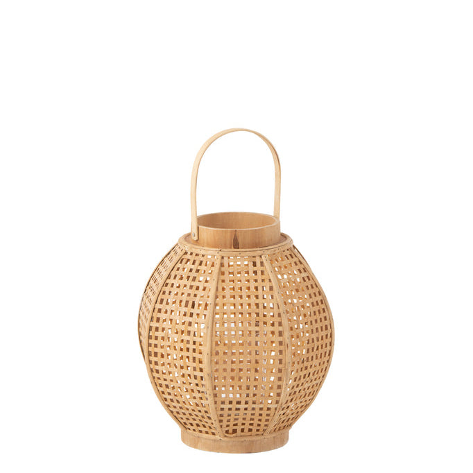 Lantaarn Bamboo Naturel - Lantaarn - J-Line - livinglovely.nl
