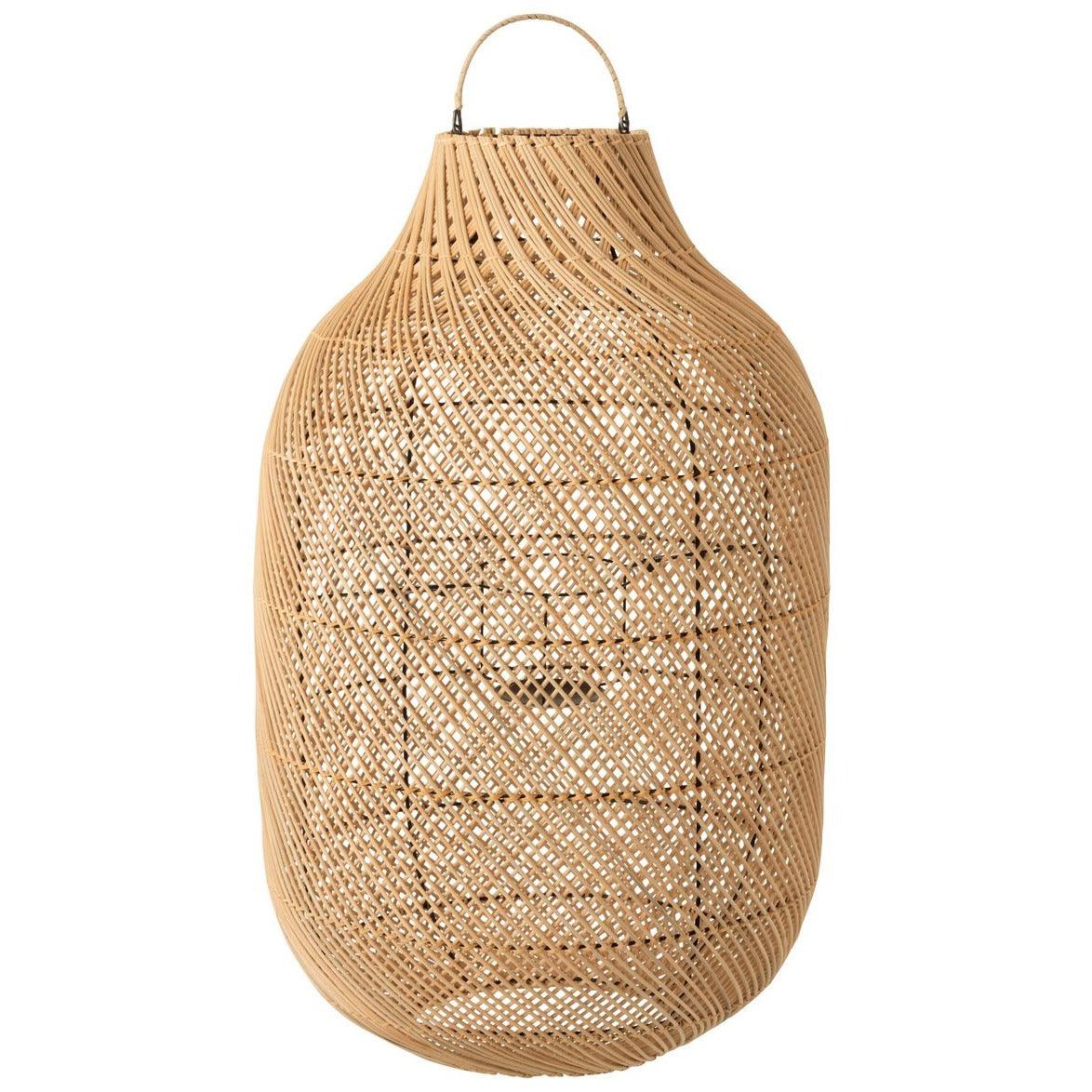 Lantaarn Cylinder XL Rotan Naturel - Lantaarn - J-Line - livinglovely.nl