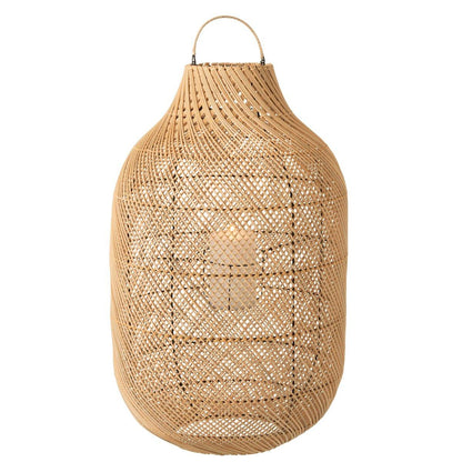 Lantaarn Cylinder XL Rotan Naturel - Lantaarn - J-Line - livinglovely.nl