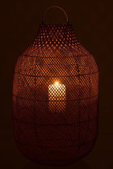 Lantaarn Cylinder XL Rotan Naturel - Lantaarn - J-Line - livinglovely.nl
