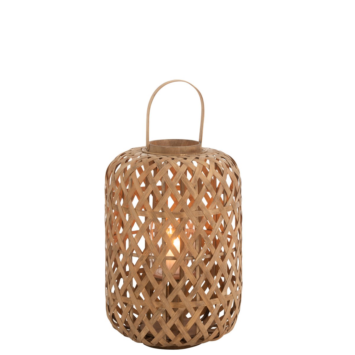 Lantaarn Garden Bamboe Natural - Lantaarn - J-Line - livinglovely.nl