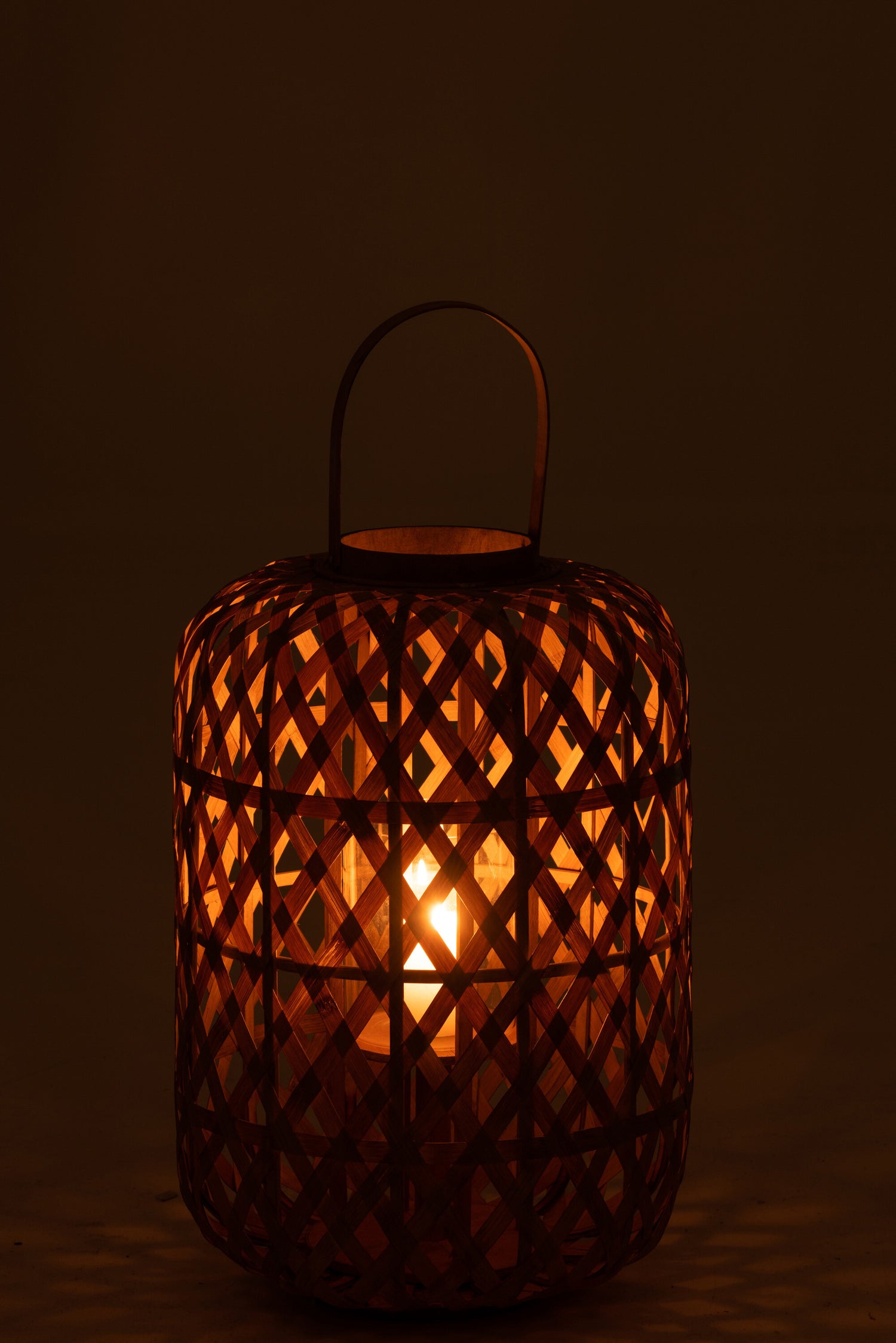 Lantaarn Garden Bamboe Natural - Lantaarn - J-Line - livinglovely.nl