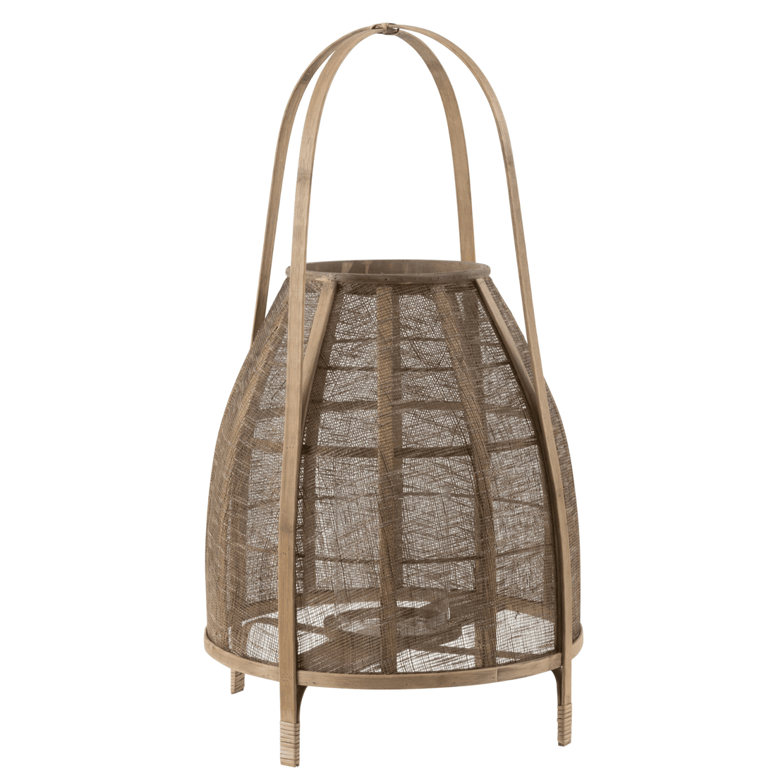 Lantaarn Kap Bamboe Natural Large - Lantaarn - J-Line - livinglovely.nl