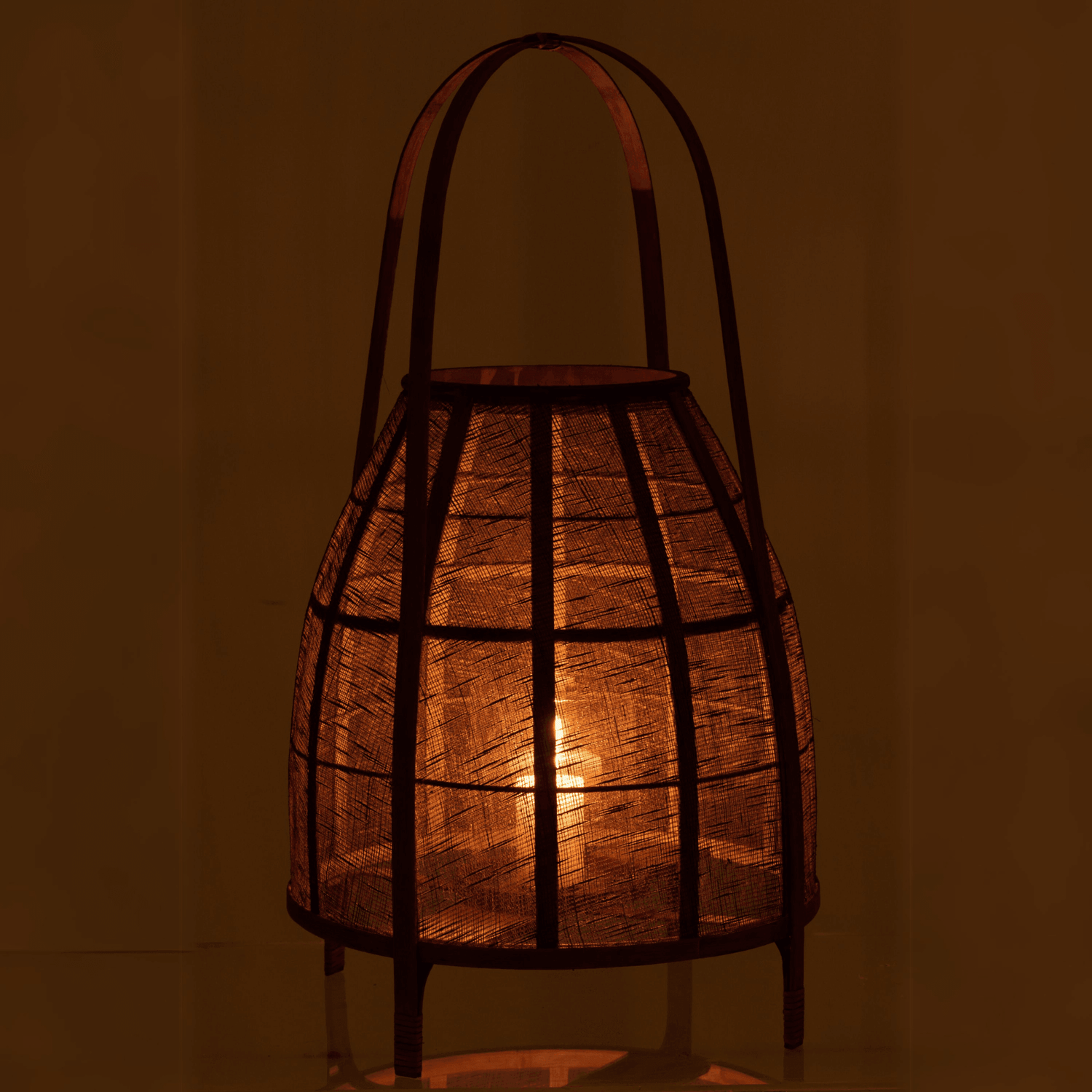 Lantaarn Kap Bamboe Natural Large - Lantaarn - J-Line - livinglovely.nl