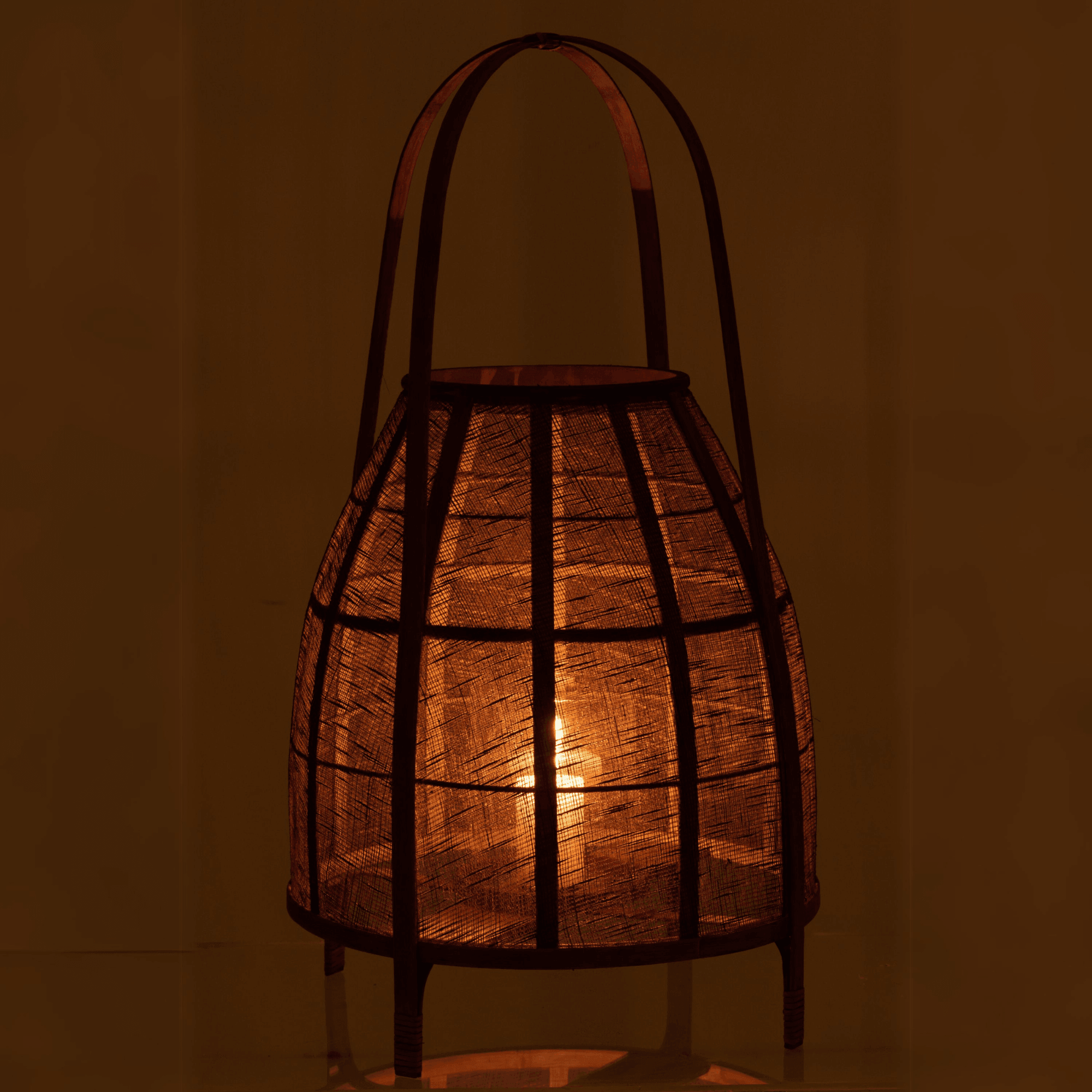 Lantaarn Kap Bamboe Natural Large - Lantaarn - J-Line - livinglovely.nl