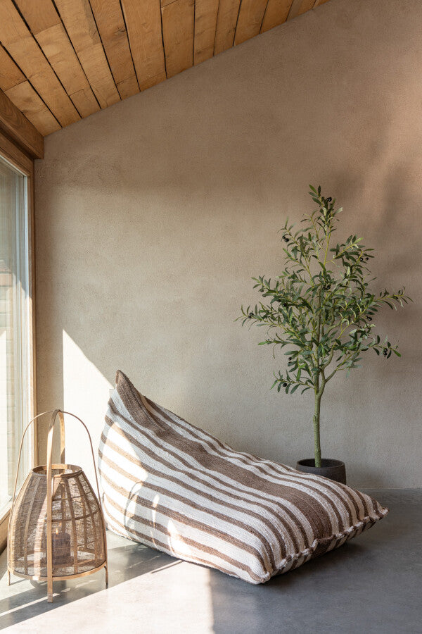 Lantaarn Kap Bamboe Natural Medium - Lantaarn - J-Line - livinglovely.nl