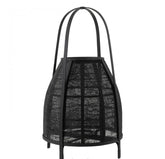 Lantaarn Kap Bamboe Zwart Large - Lantaarn - J-Line - livinglovely.nl