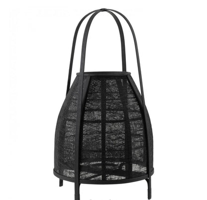 Lantaarn Kap Bamboe Zwart Large - Lantaarn - J-Line - livinglovely.nl