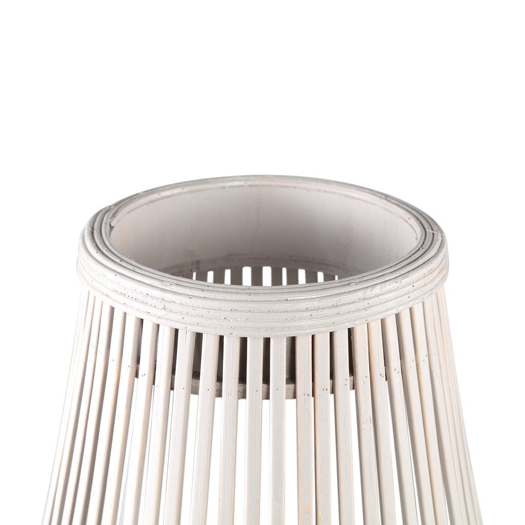 Lantaarn Lysia - 35x35x68 cm - Glas - Wit PTMD - Lantaarn - PTMD - livinglovely.nl