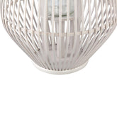 Lantaarn Lysia - 35x35x68 cm - Glas - Wit PTMD - Lantaarn - PTMD - livinglovely.nl