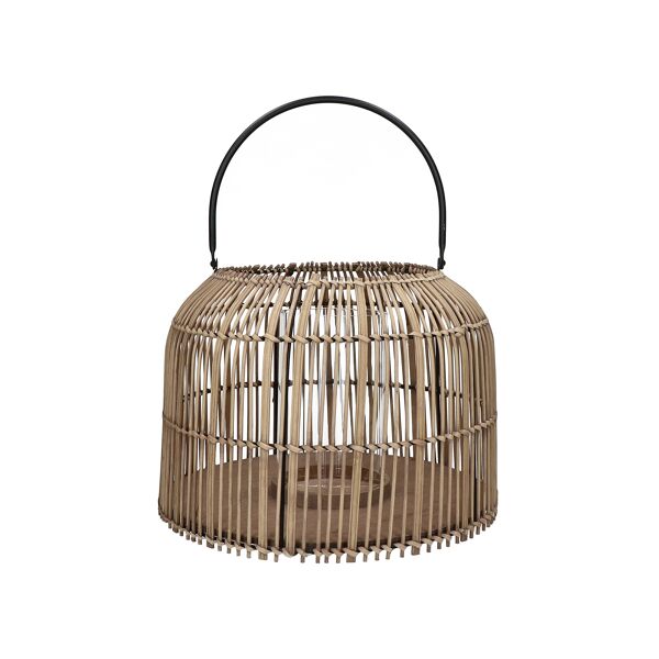 Lantaarn ODIN - Rotan / Glas - DIA 39 x H 29 cm - Naturel Pomax - Lantaarn - Pomax - livinglovely.nl