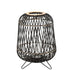 Lantaarn Op Voet Bamboe Zwart/Naturel Medium - Lantaarn - J-Line - livinglovely.nl