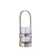 Lantaarn Rahana S - 14x14x40 cm - Aluminium - Goud PTMD - Lantaarn - PTMD - livinglovely.nl