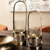 Lantaarn Rahana S - 14x14x40 cm - Aluminium - Goud PTMD - Lantaarn - PTMD - livinglovely.nl