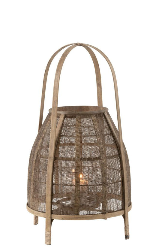 Lantern Hood Bamboo Natural Medium , Lantaarn , J-Line , livinglovely.nl