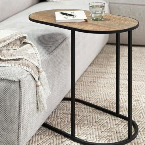 Laptoptafel Terra naturel gerecycled teakhout DTP Home
