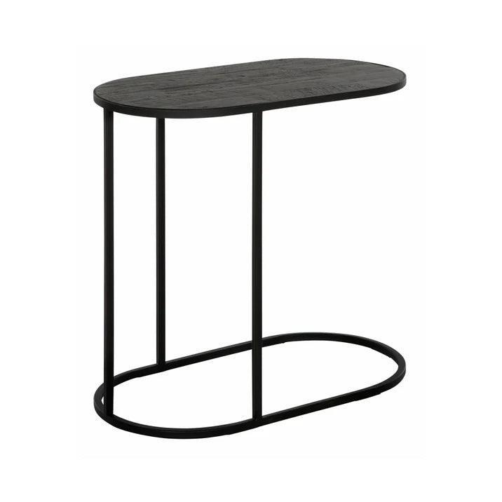 Laptoptafel Terra zwart gerecycled teakhout DTP Home