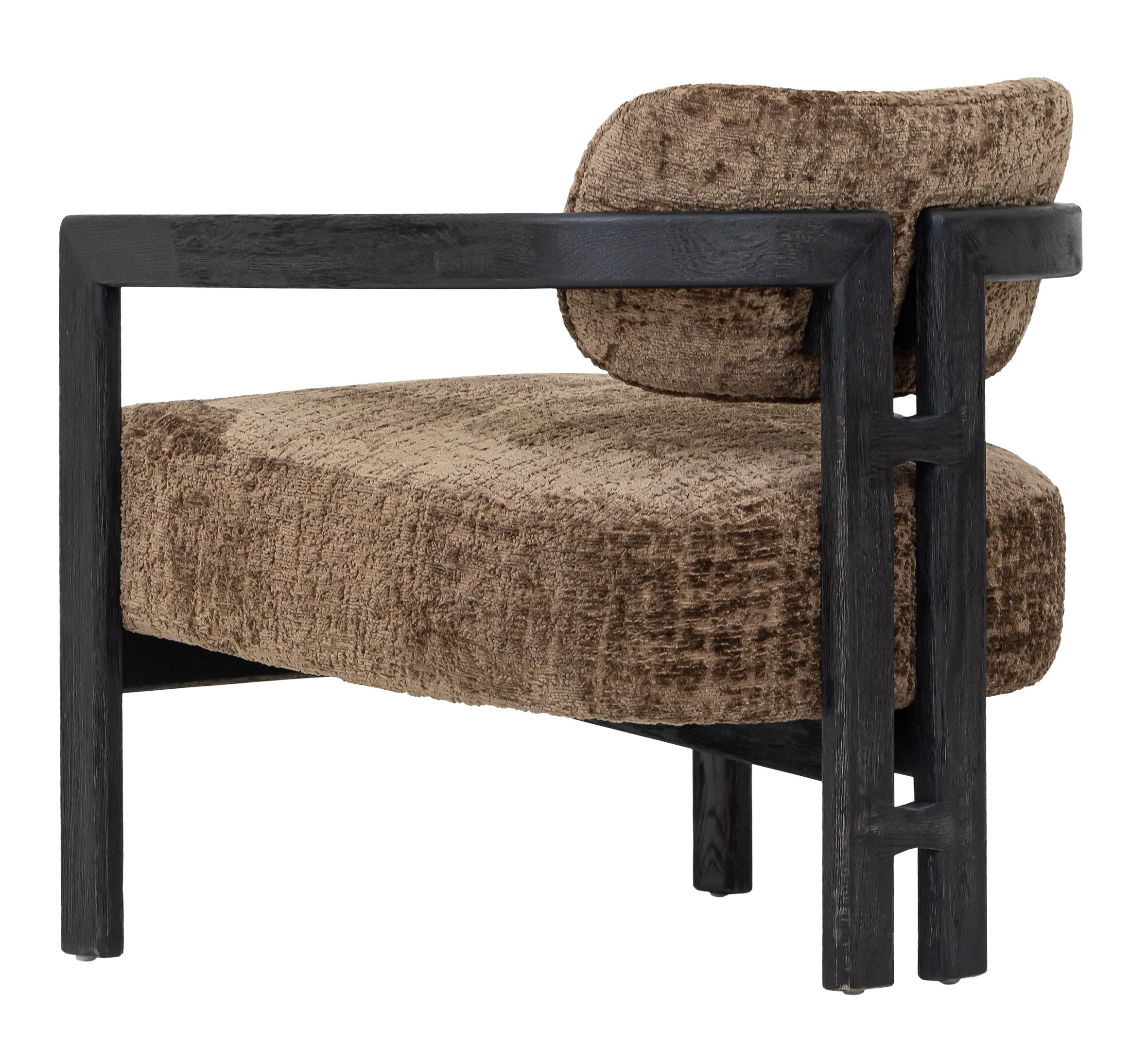 MUST Living fauteuil Kelly Luxor Hazelnoot Zwart