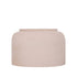 Lavada pot van PTMD, lage brede beige plantenpot van plaatijzer met strepen