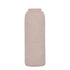 Lavada vaas large van PTMD, hoge beige vaas van plaatijzer met strepen