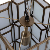 Layra White Milk Glass Hanging Lamp Antique PTMD - Hanglamp - PTMD - livinglovely.nl