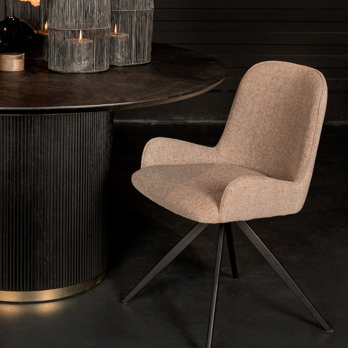 Leander Beige Dining Chair PTMD - Eetkamerstoel - PTMD - livinglovely.nl