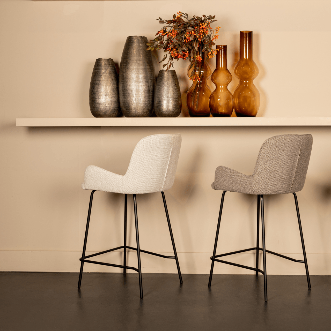 Leander Cream Barkruk PTMD - Barkruk - PTMD - livinglovely.nl