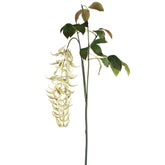 Leaves Plant White Strongylondon Spray van PTMD, witte kunsttak met lange zijtakken van 150cm