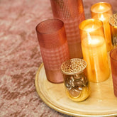 Ledlamp Blinkend Glas Goud Medium - LED Kaars - J-Line - livinglovely.nl