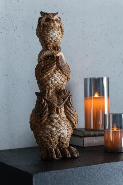 Ledlamp Blinkend Glas Grijs Medium - LED Kaars - J-Line - livinglovely.nl