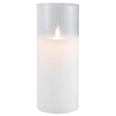 Ledlamp Blinkend Glas Transparant Large - LED Kaars - J-Line - livinglovely.nl