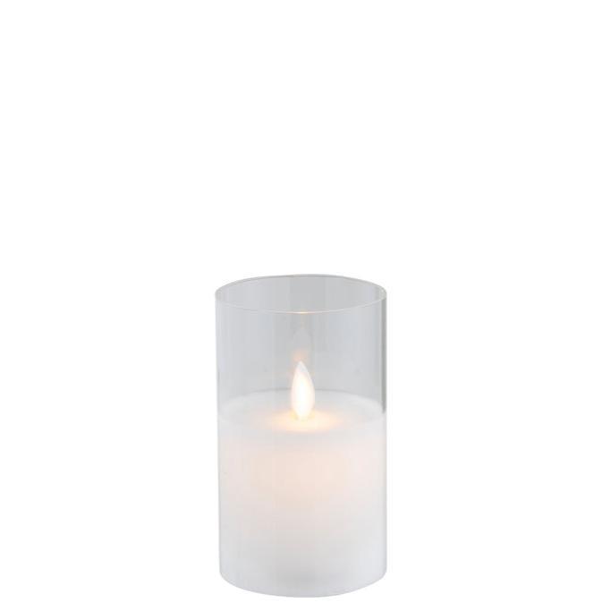 Ledlamp Blinkend Glas Transparant Small - LED Kaars - J-Line - livinglovely.nl
