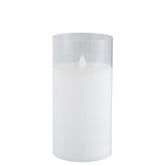 Ledlamp Shining Glass Transparent Medium - LED Kaars - J-Line - livinglovely.nl