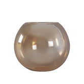 Lenore Gold Luster Windlicht Large van PTMD, rond goudkleurig glazen windlicht van opzij gezien