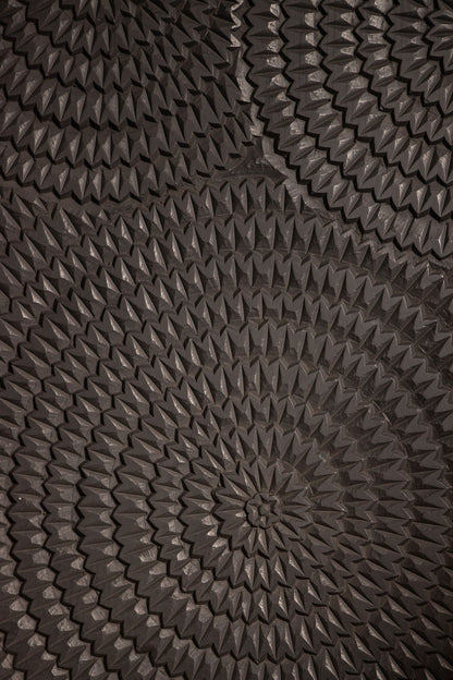 Levya Black Wooden Rect Wall Panel Round Pattern PTMD - Wandpaneel - PTMD - livinglovely.nl