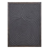 Levya Black Wooden Rect Wall Panel Round Pattern PTMD - Wandpaneel - PTMD - livinglovely.nl