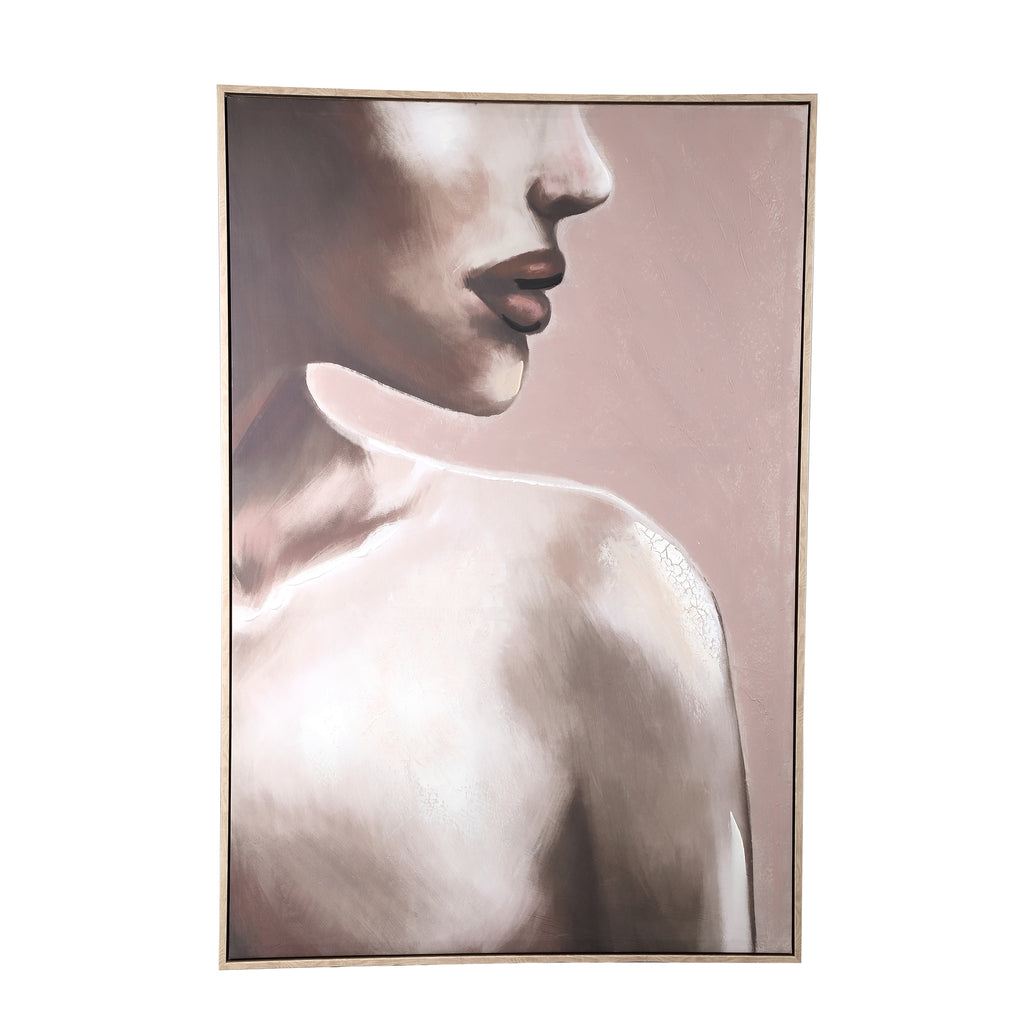 Liliana Brown Polyester Painting Woman PTMD - Schilderij - PTMD - livinglovely.nl
