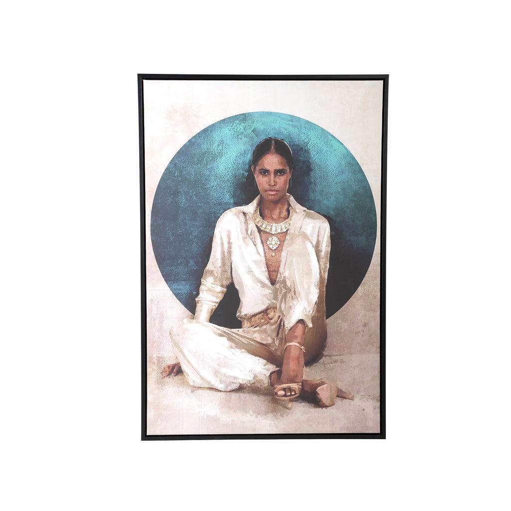 Lilyann Naturel Polyester Painting Woman Small PTMD - Schilderij - PTMD - livinglovely.nl