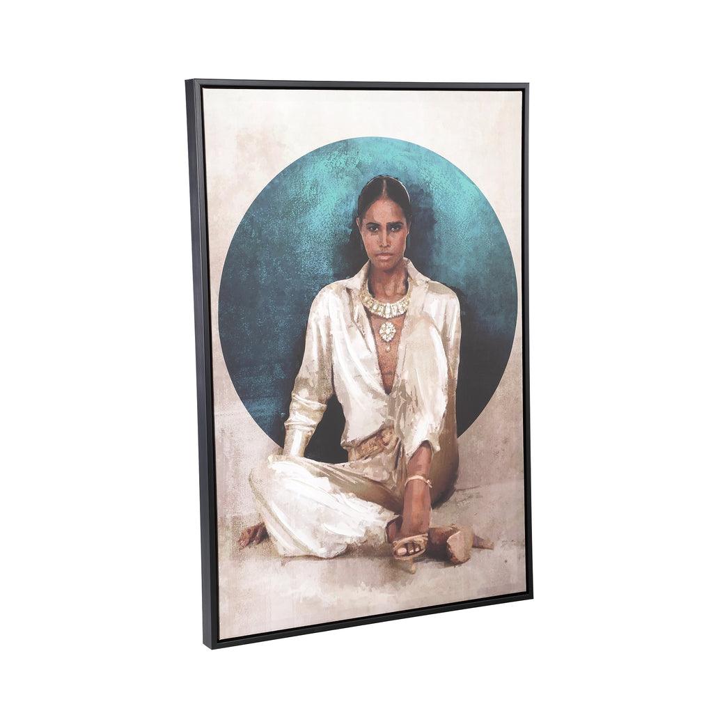 Lilyann Naturel Polyester Painting Woman Small PTMD - Schilderij - PTMD - livinglovely.nl