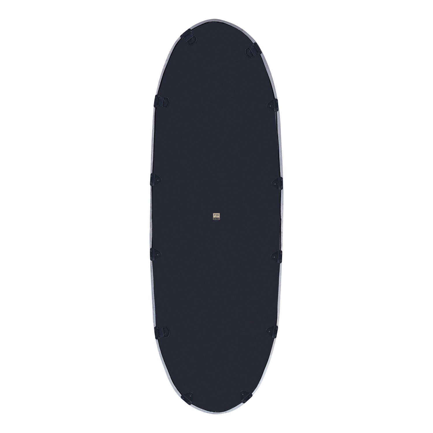 Limera Nickel Alu Oval Mirror Irregular Border L 61x3.5x178cm PTMD - Spiegel - PTMD - livinglovely.nl