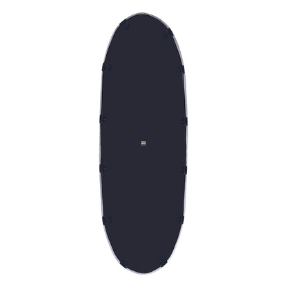 Limera Nickel Alu Oval Mirror Irregular Border L 61x3.5x178cm PTMD - Spiegel - PTMD - livinglovely.nl